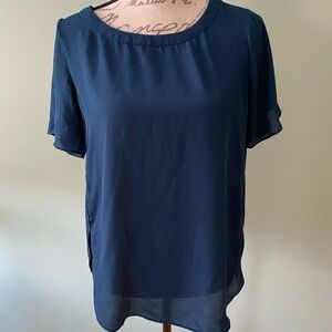 Women’s Blue Banana Republic Short Sleeve Blouse Size Small